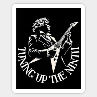 Metalhead Beethoven: Guitar Shredding Sticker